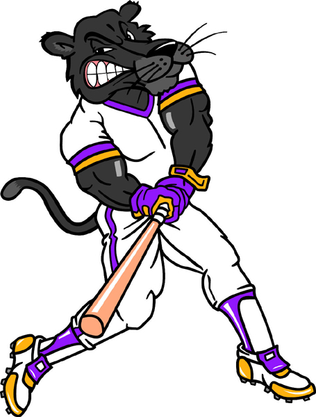 Panther baseball player color team mascot vinyl sports decal. Personalize on line. Panther Baseball
